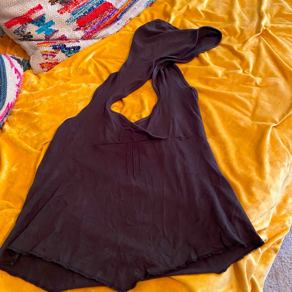 Halter top with hood